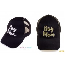"DOG MOM" Color Changing Ponytail Baseball Cap Hat  PonyCap   eb-19615769